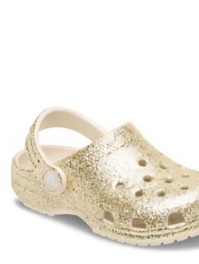 Crocs. Women's Gold & Silver Metallic Chunky Clog. Size 10. EUC.